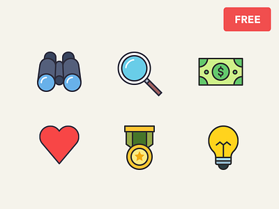 Free Icons business find free freebie heart icons idea like love medal money search