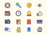 Weekly Free Filled Outline Icons