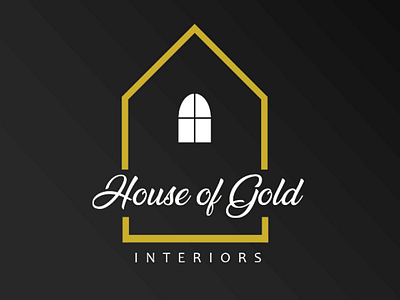 House of Gold Interiors logo logo illustrator interior design