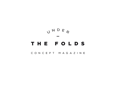 //Logo Under the Folds concept magazine editorial logo