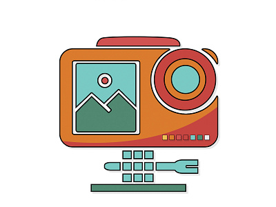 the camera app design icon illustration minimal ui web