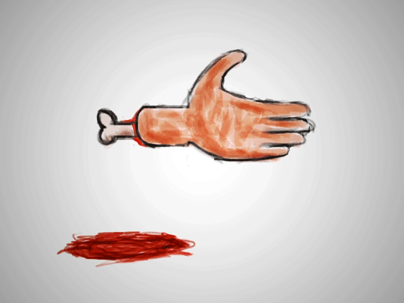 Bloody Hand blood bone drawing hand photoshop