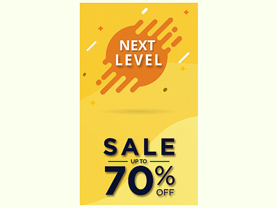 Next Level Sale Banner Illustration