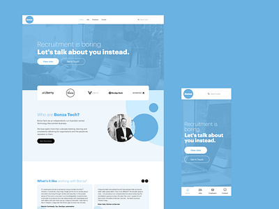 Recruitment Website Design branding design typography ux