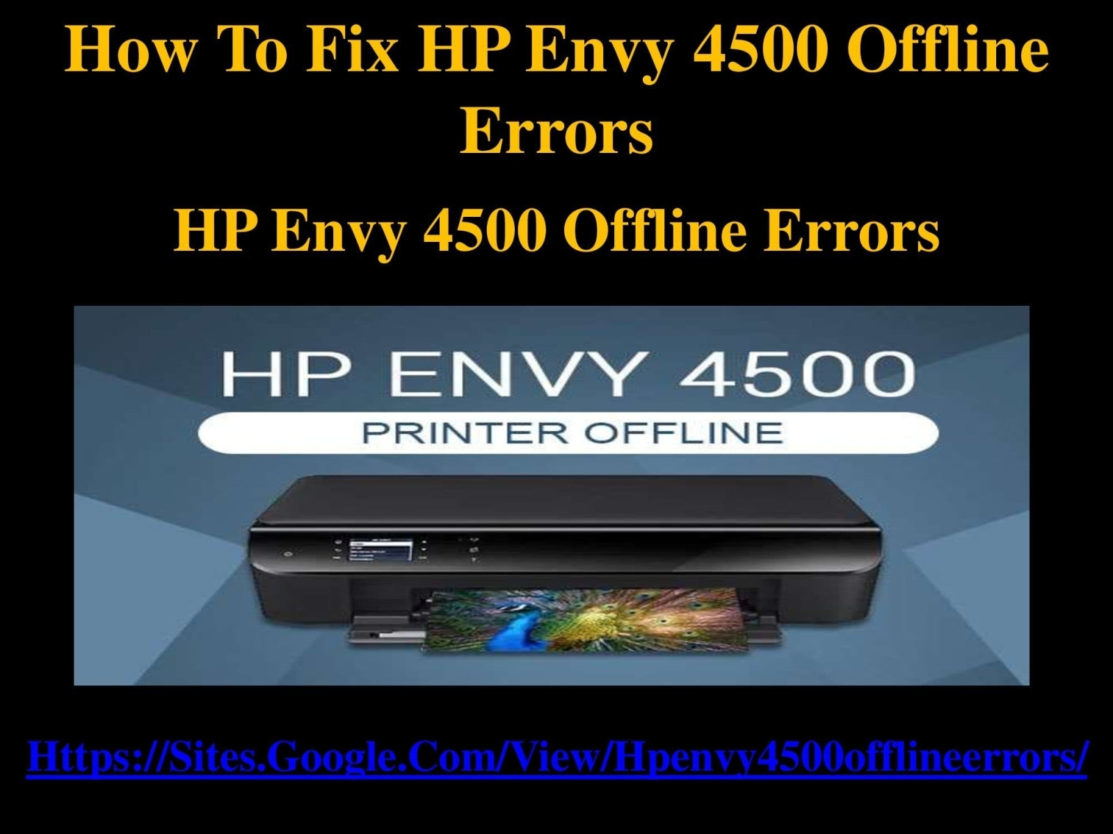 How To Fix HP envy 4500 offline Errors by Krish Roy on Dribbble