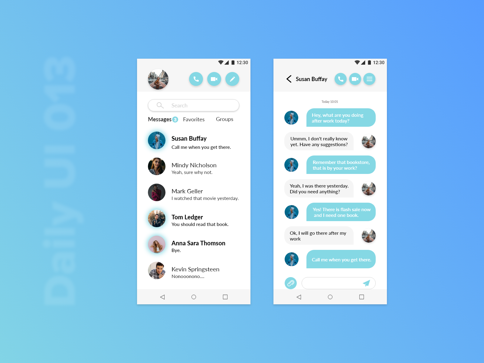 Daily UI 013 - Direct Message by Simona on Dribbble