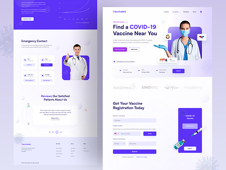 Vaccine landing page website by Ehsan on Dribbble