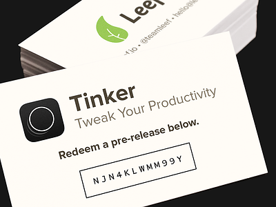 Tinker promo cards app cards ios iphone promo tinker