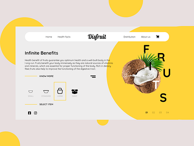 ReDesign DisFruit - Fruit Delivery Concept Landing Page app branding design graphic design illustration landingpage minimal ui ux web