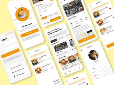 Cafe Shop UI Design app appdesign branding design figma fiverr graphic design illustration logo minimal mobileapp ui uikit uitrends uiux userinterface ux web