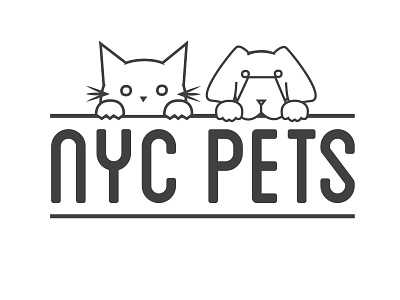 Brooklyn's petshop logo cat dog icon logo pets