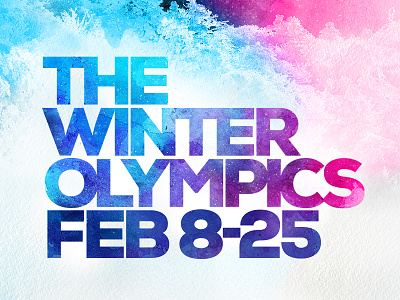 Pyeongchang Winter Olympics Logo Lockup colors design graphic design logo logotype nbc olympics pyeongchang sports texture type typogaphy typography watercolor winterolympics