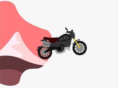 Ducati Scrambler Motorcycle Illustration branding creative design ducati flat icon illustration illustrator minimal reply scrambler vector