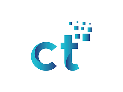 CT Technology Logo blue branding code ct design flat illustration illustrator it logo minimal tech technology ui vector