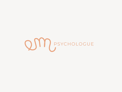 EM psychology logo design branding children design feminine design illustration logo psychologist psychology typography vector