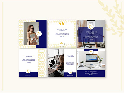 Accountant Instagram post templates accountant branding design illustration instagram instagram post logo marketing slider social media templates vector