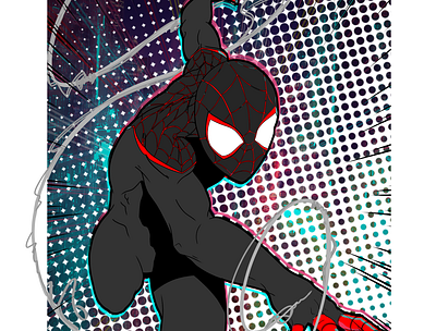 Miles Morales Spider-Man adobe illustrator clip studio paint comic art comic book design digital art digital illustration digitalart drawing illustration illustrator spider man