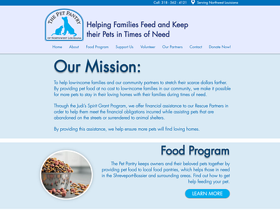 Website design for a Non-Profit