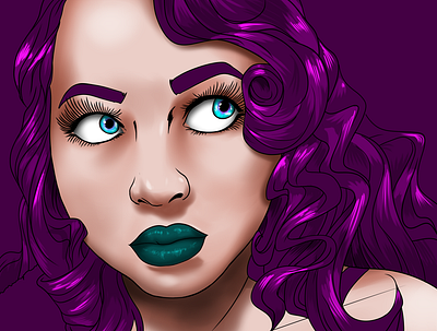 Purple Portrait adobe adobe illustrator design digital art digital illustration