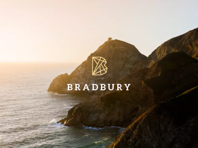 Bradbury digital flat logo minimal ocean sophisticated web