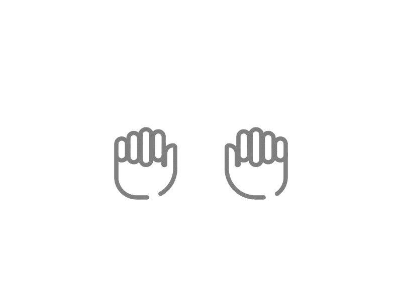 Handy counting fingers fist hands icons line art mocking jay number 1 rock on stop