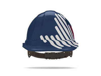 Texas Central Railway Hard Hat blue clean helmet stripe texas