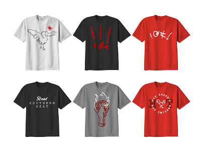 Big Shake's Shirt Concepts asterisk chicken exclamation point hashtag pound sign rooster shirts