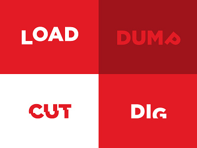 Load, Dump, Cut, and Dig construction cut dig dump heavy machinery load word art
