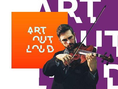 Art Out Loud art campaign glitch gradient