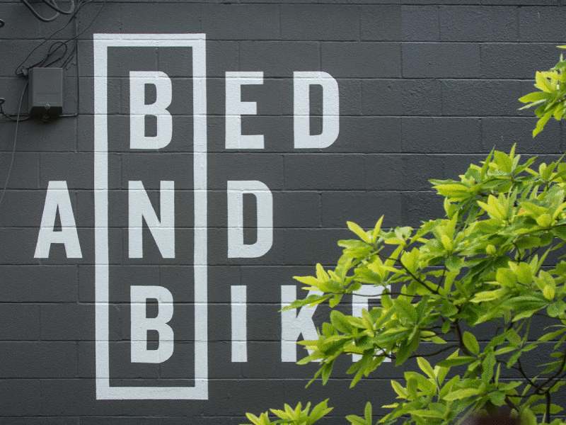 Bed and Bike: Boutique Hotel bed bike bnb hotel louisville mural