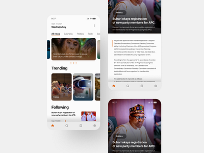 News app design