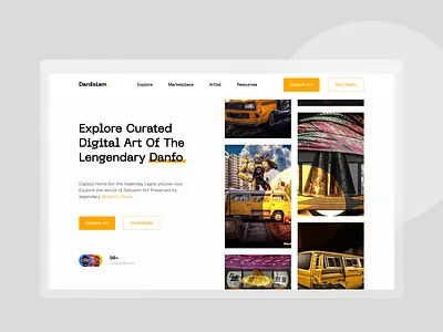 Danfoism | Art Gallery Webpage art gallery clean cleanui danfo design gallery landing page minimalist nft ui webpage website