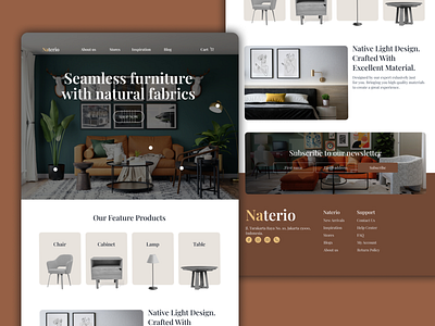 Naterio Furniture eCommerce Website Design design furniture interior ui ui design web design