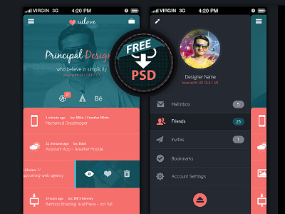 Mobile UI (Free PSD)