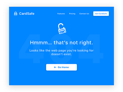 Daily UI 008 — 404 Page 404 blue daily ui daily ui 008 error payments ui ux web