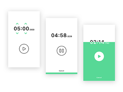Daily UI 014 — Countdown Timer app clean daily ui daily ui 014 green ios minimal mobile simple timer ui ux