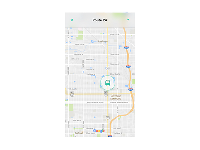 Daily UI 020 — Location Tracker app bus daily ui daily ui 020 green ios location tracker map mobile simple ui ux