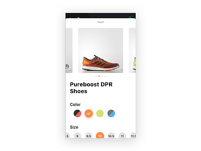 Daily UI 033 — Customize Product app customize daily ui daily ui 033 ios mobile orange product shoes simple ui ux