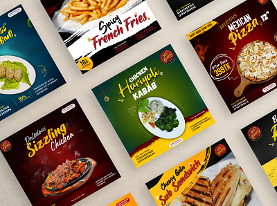 Restaurant Social Media Post Design branding food post graphic design promotional post