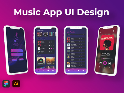 Music App UI Design design product design ui