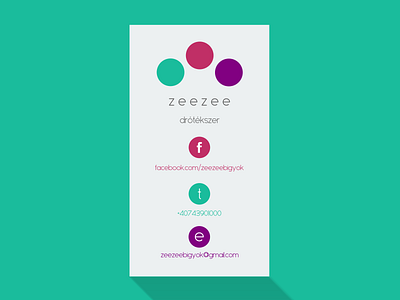 zeezee's jewelry company card branding flat logo vector