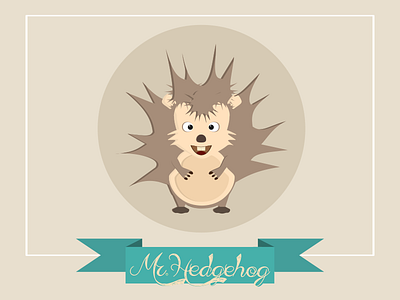 Say hi to Mr. Hedgehog cartoon character design hedgehog illustration mr. hedgehog vector woodland animal