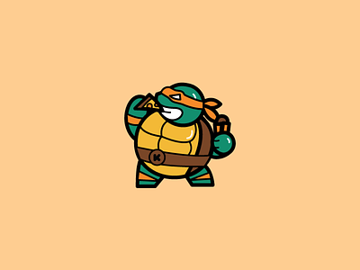 FED - Mikey fat fed iconic illustration ninja tmnt turtle