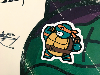 FED - Mikey sticker iconic ninja ninja turtle ninjas pizza sticker sticker design tmnt