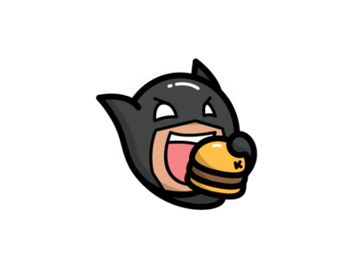 Batman's Burger bat batman burger emoji icon logo