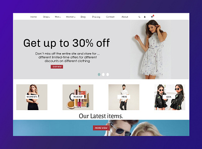 Online Shopping Website design . branding design icon kamini 23 web website