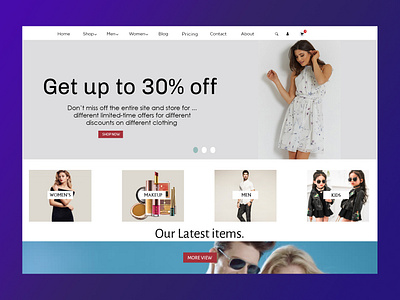 Online Shopping Website design  .