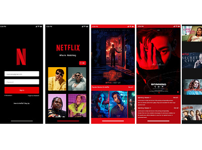 Netflix Movie Page branding design kamini 23 ui web
