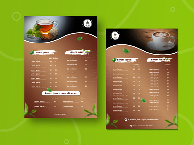 Menu Card Design clean coffee color colorful design dribbble dribbble best shot drinks food green leaves menu design menucard minimal plant popular product shapes tea trendy