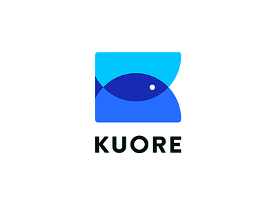 Logo Koure brand branding fish logo logotype mark minimalism sea water